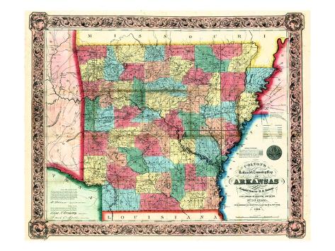 1854, Arkansas Country Map, Arkansas, United Claims photograph regarding Printable Map of Arkansas named 1854, Arkansas Country Map, Arkansas, United Says